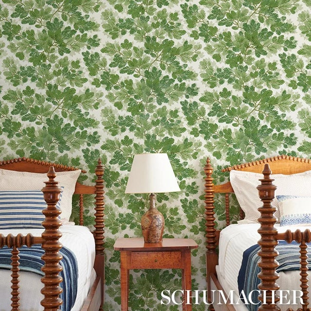 Not Yet Made - Made To Order Schumacher Covey Hedge Wallpaper In Sage For Sale - Image 5 of 5