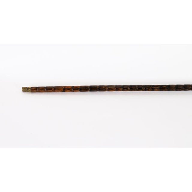 Antique French Gold Plate and Porcelain Walking Sword Stick, 1800s For Sale - Image 12 of 18