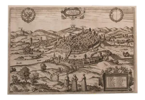 George Braun - Schwäbisch Hall - Original Etching - Late 16th Century