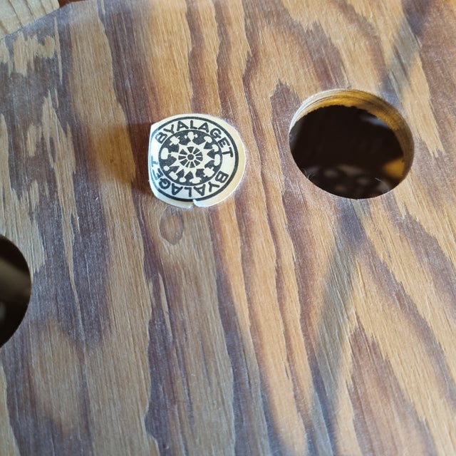 1970s Swedish Pine & Hessian Pendant Lamp by Byalaget For Sale - Image 4 of 7