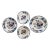 Mid 19th Century Victorian Style English Plates Transferware Decorations Royal Arms Mark - Set of 4 For Sale