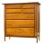 1960s Refinished Solid Maple Mid Century Floating Tall Dresser For Sale