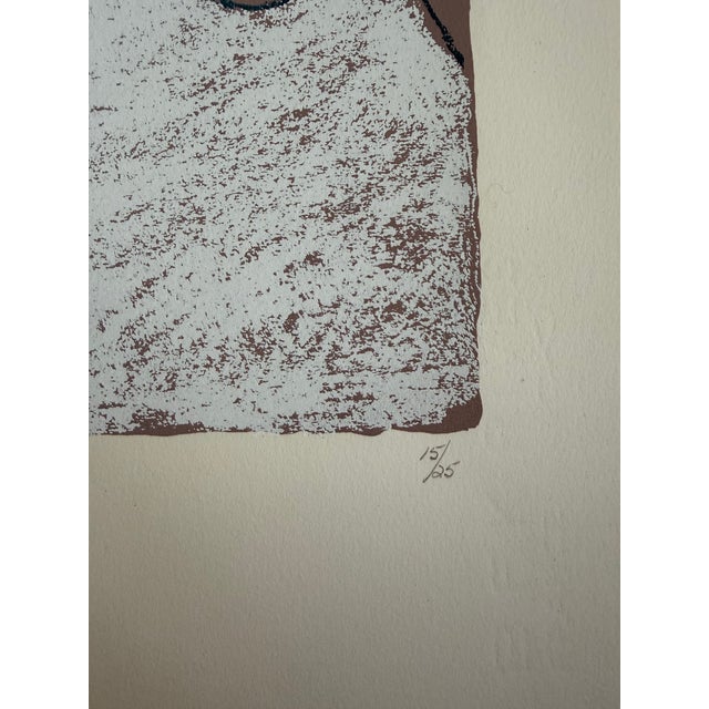 Abstract 1991 E. J. Gold “Faces of War” Serigraph Print Series One #6 For Sale - Image 3 of 6