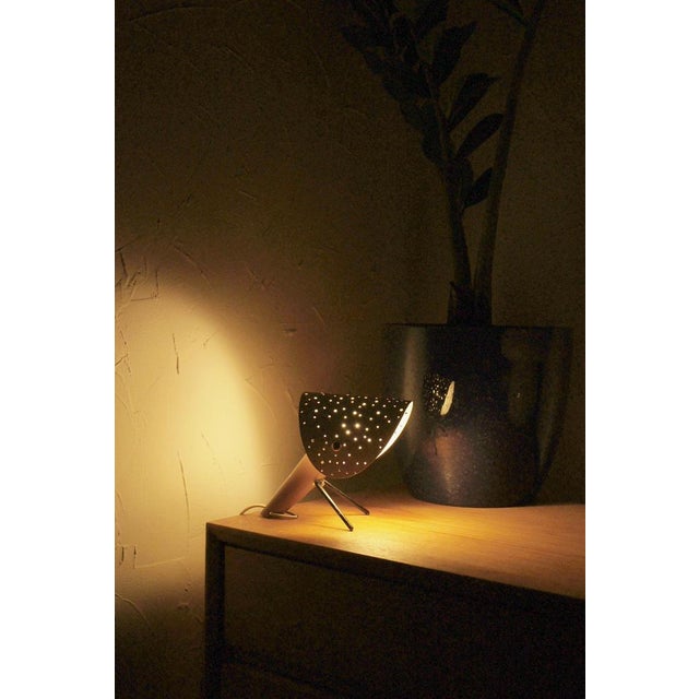 Metal Table Lamp attributed to Ernest Igl for Hillebrand For Sale - Image 7 of 9