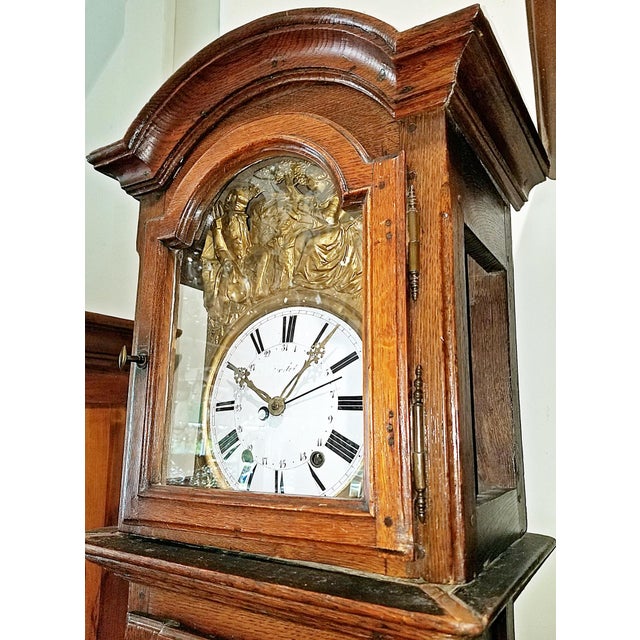 18c French Country Tall Case Grandfather Clock For Sale - Image 16 of 17