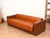 Vintage Italian Wood and Cognac Leather Sofa, Italy, 1970s For Sale - Image 3 of 15