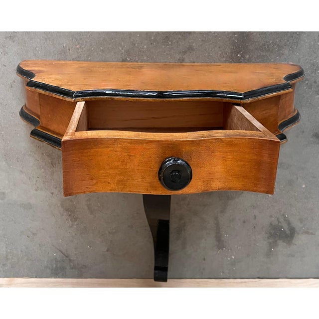 Early 20th Hanging Console with Drawer and Ebonized Details For Sale - Image 12 of 18