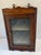 Farmhouse Antique Primitive Wall Cabinet With Patterned Glass Door For Sale - Image 3 of 11