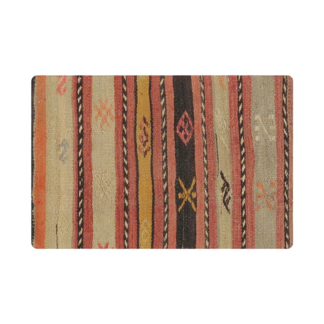 Turkish Vintage Turkish Kilim Accent Pillow- 16" X 24" For Sale - Image 3 of 3