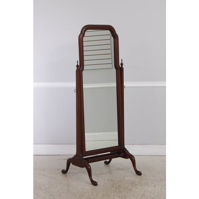 Henkel Harris Henkel Harris Mahogany Cheval Standing Dressing Mirror For Sale - Image 4 of 16