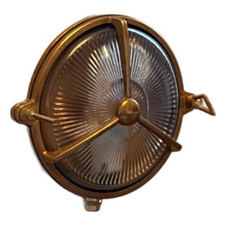 Pasaco Nautical Brass Wall Sconce – Outdoor Coastal Weatherproof Light For Sale