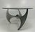 1970s Italian Elica Table in Steel and Smoked Glass attributed to L. Campanini, 1970s For Sale - Image 5 of 12