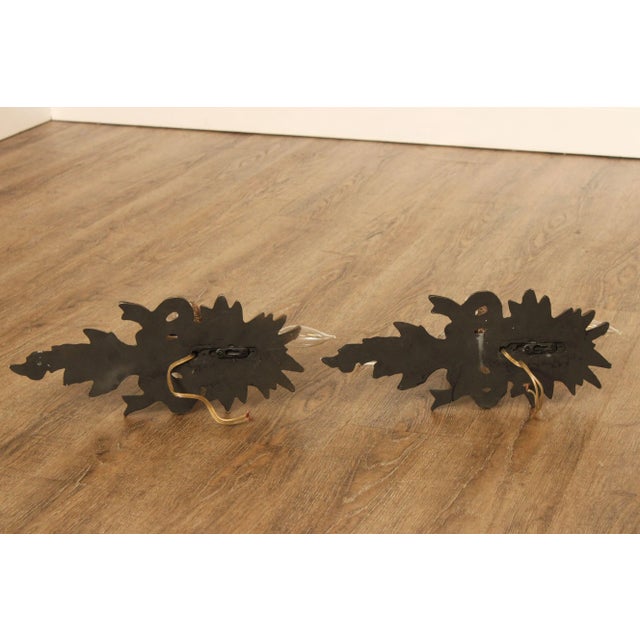 Italian Renaissance Style Pair of Carved Wall Sconces With Prisms For Sale - Image 12 of 12