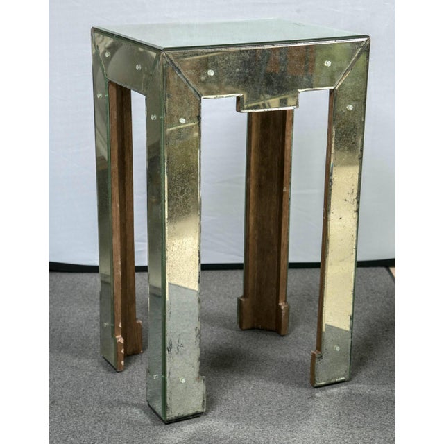 Antiqued Mirrored Side Tables A Pair Chairish