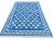 Cotton Vegetable Dyed Star Pattern Blue, White & Sky Blue Reversible Rug These special flat-weave dhurries are hand-woven...