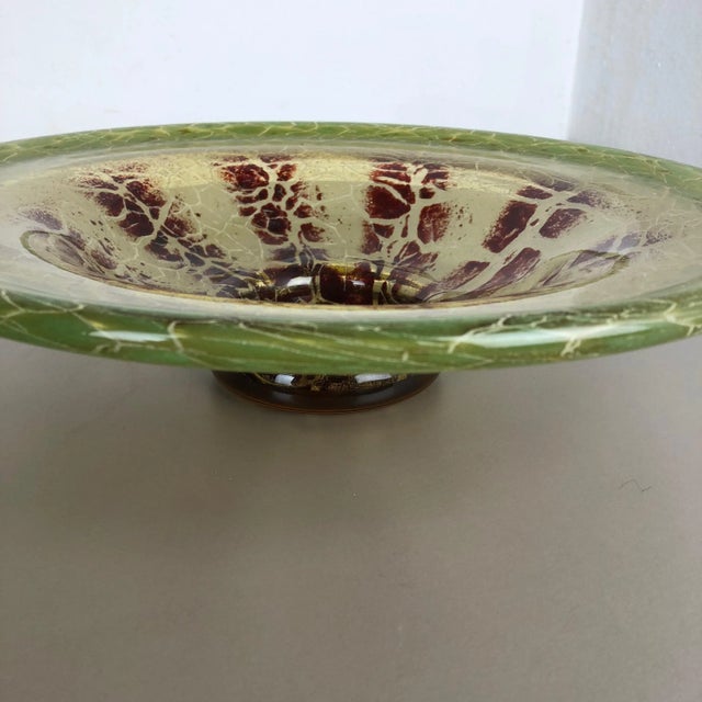 Glass Vintage German Glass Bowl by Karl Wiedmann for WMF For Sale - Image 7 of 14