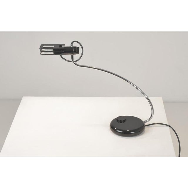 Black Wing Desk Lamp by Bruno Gecchelin for O-Luce, Italy, 1971 For Sale - Image 8 of 12
