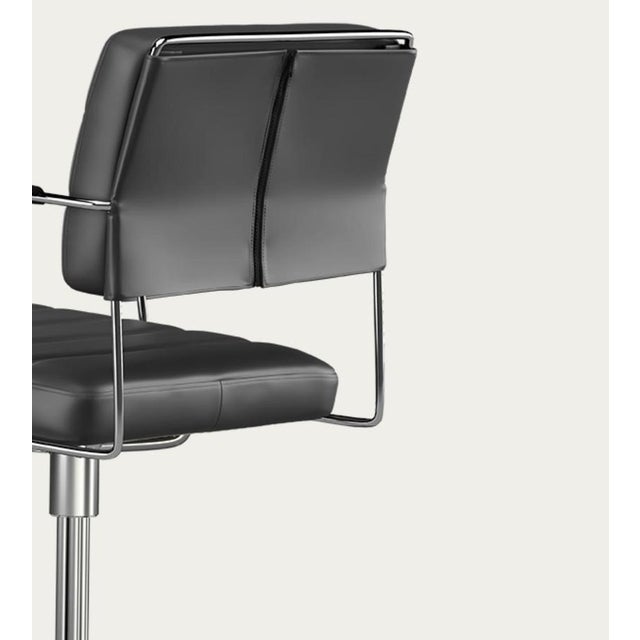 Textile One Collection Time Chair Frame in Chrome and Upholstery from Henrik Tengler For Sale - Image 7 of 14