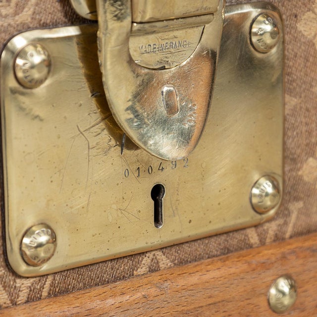 Antique 19th Century Louis Vuitton Courier Trunk in Woven Canvas, France, 1896 For Sale - Image 14 of 18