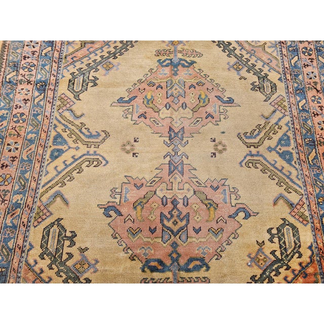Vintage Turkish Oushak Rug, Hand-Knotted Wool, Pale Yellow, 1900s, 7' x 12' For Sale - Image 15 of 18