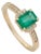 VRJewels 14k Gold 1.09ct Emerald Engagement Ring With Diamonds for Her Size 9 For Sale