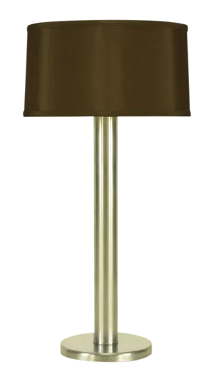 Brushed Steel Cylinder Table Lamp After Nessen.
