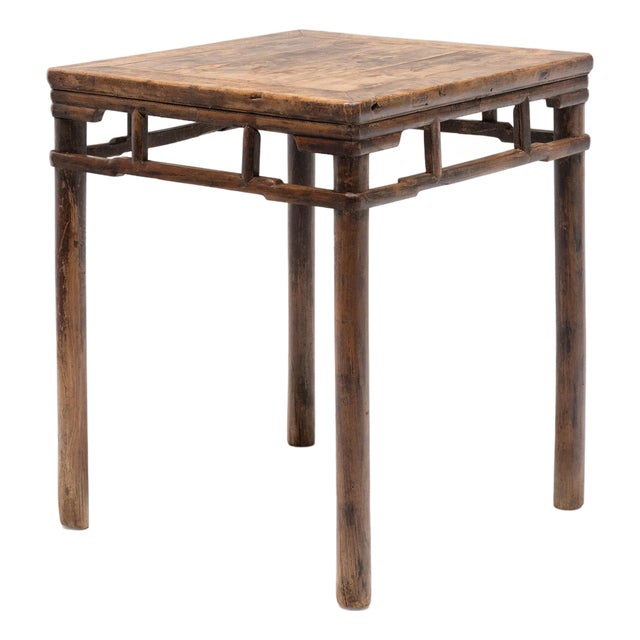 Antique Chinese Patched Cypress Tea Table, 19th Century For Sale