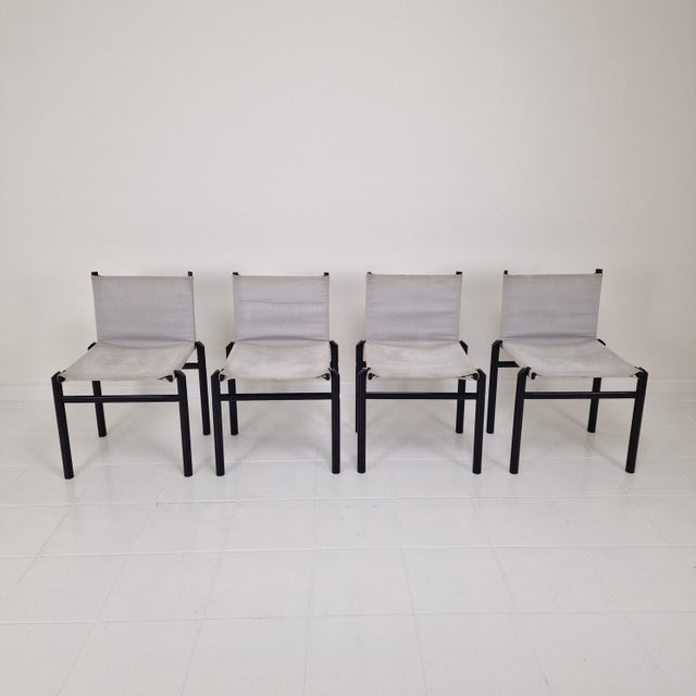 Mastro Dining Chairs attributed to Afra & Tobia Scarpa for Molteni, Italy, 1980s, Set of 4 For Sale - Image 16 of 16