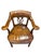 Traditional Traditional Genuine Leather Library Armchair With Nailhead Trim & Walnut Finish For Sale - Image 3 of 8