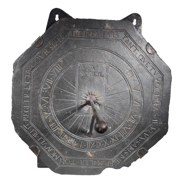 Large French Slate Octagonal Sundial, 1670s For Sale - Image 14 of 14
