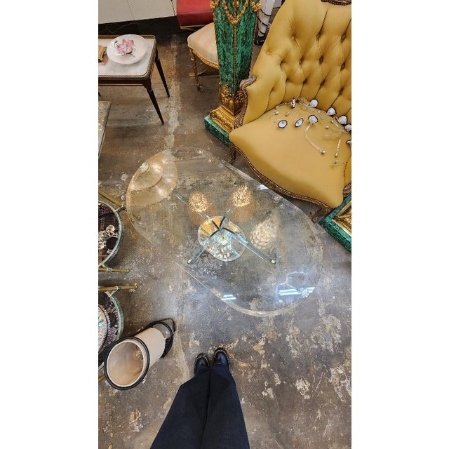 Italian Modern Glass Coffee Table For Sale - Image 4 of 6