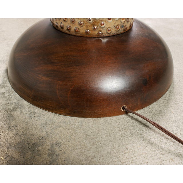 Midcentury Scandinavian Modern Mobach Style Pottery Floor Lamp For Sale - Image 15 of 17