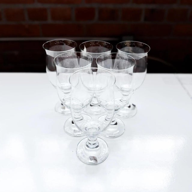 Set of 6 vintage crystal glasses from the Amaris by Nachtmann collection • Made in Germany by Nachtmann – known for...