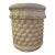 Mid Century Glazed Terracotta Italian Shell Garden Stool For Sale