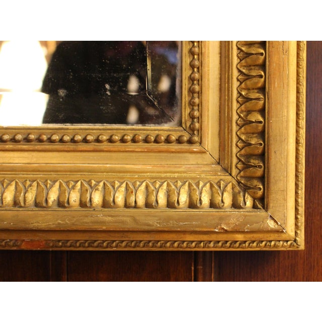 Wood Circa 1870s French Neoclassical Revival Gilt Mirror For Sale - Image 7 of 7