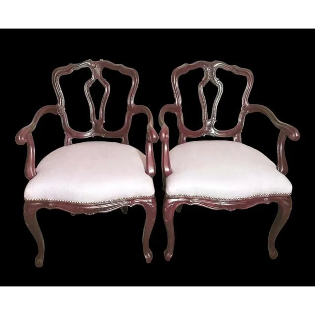 Italian Louis Philippe King Armchairs, 1870s, Set of 2 For Sale - Image 4 of 13