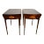 1920s Pair Irwin English Regency Mahogany Inlaid Pembroke Side Tables End Tables For Sale