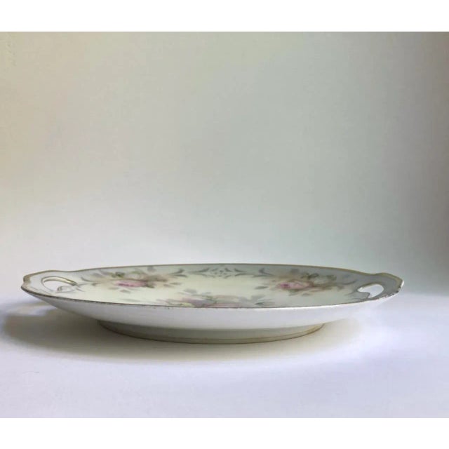 Early 20th Century Circa 1910's Erdmann Schlegelmilch "Rose" Handled Serving Plate For Sale - Image 5 of 14