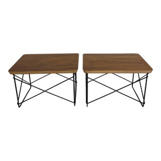 Eames Wire Base Low Tables by Herman Miller Set of Two For Sale