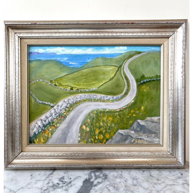Late 20th Century Reta Snow Signed & Framed Oil on Board Painting - 'Ireland' For Sale - Image 5 of 5