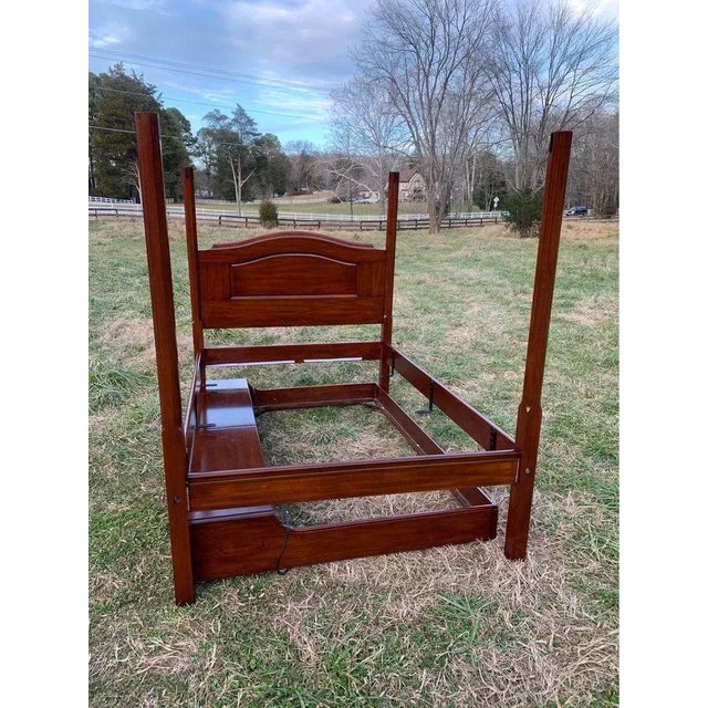 Brown 1990s Henkel Harris Cherry Full Size Bedframe For Sale - Image 8 of 12