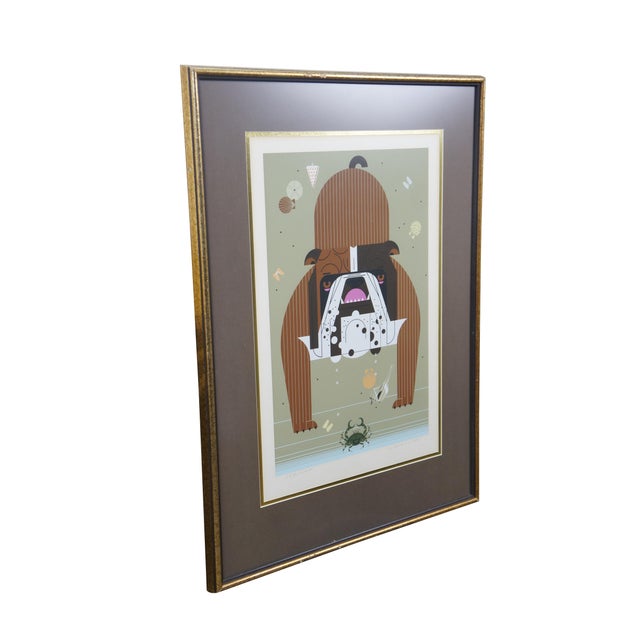 Illustration Late 20th Century Charley Harper Signed Claws Crab Bulldog Serigraph Print For Sale - Image 3 of 11