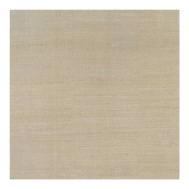 Rug & Kilim’s Oversized Contemporary Textural Solid Rug in Beige Tones - 12x12 For Sale