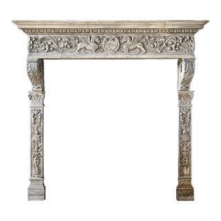 Antique Italian Renaissance Style Marble Mantel For Sale