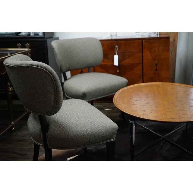 Wood 1930s Set of 4 French Art Deco Dining Chairs With Ebonized Legs For Sale - Image 7 of 11