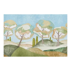 Sample - Schumacher Forest Hills Wallpaper Panel Set in Sky