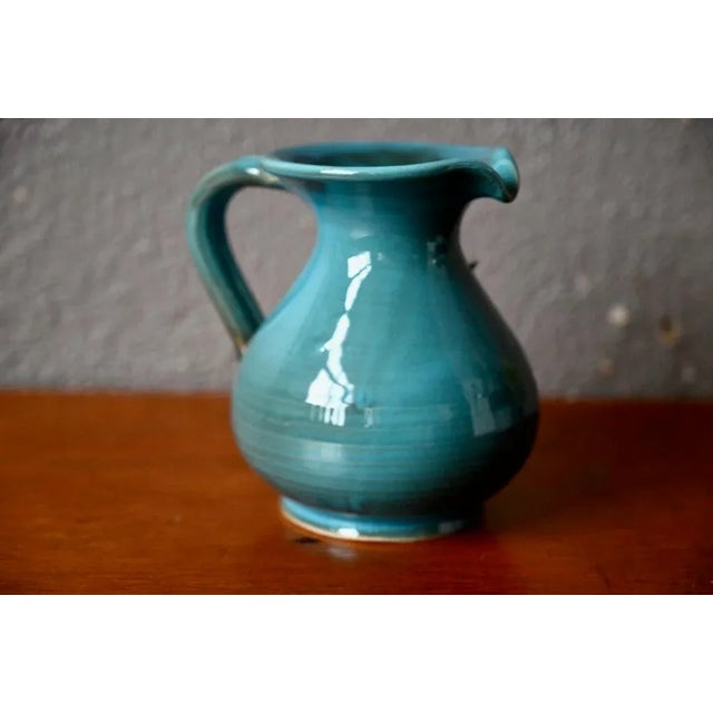Ceramic Pitcher with Flowers from Vallauris, 1960s For Sale - Image 7 of 9