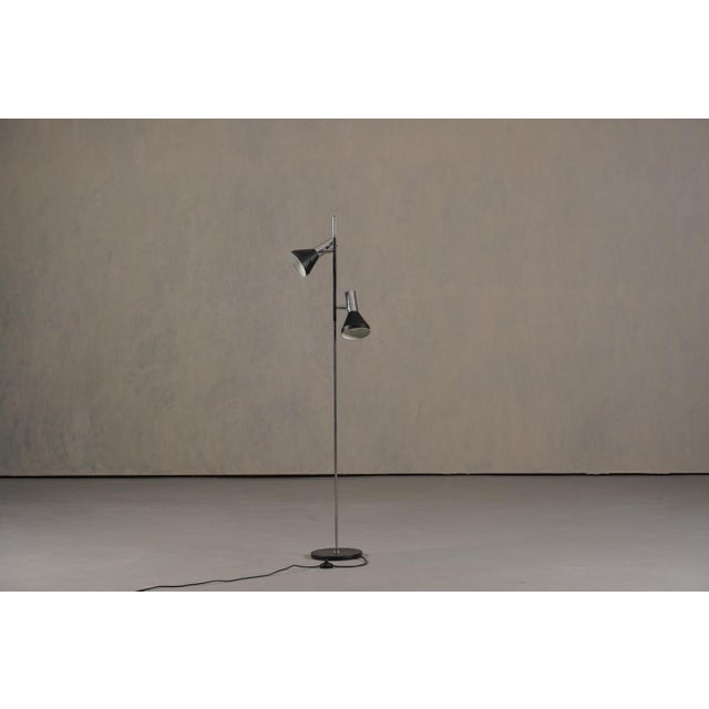 1970s Vintage Black 2-Bulbs Floor Lamp, Germany, 1970s For Sale - Image 5 of 5