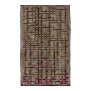 Vintage Turkish Geometric Kilim With Concentric Diamond Designs - Rug & Kilim For Sale
