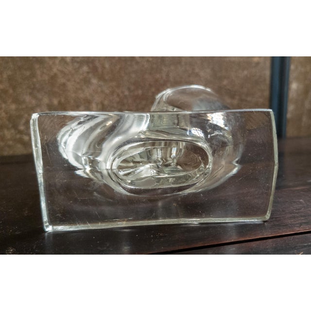 Glass 20th Century Pair of Pressed Glass Nautilus Shell Bookends or Flower Vases For Sale - Image 7 of 13